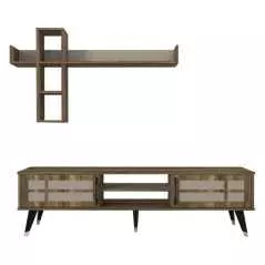 Table Téléviseur LOGAN TV T901 Unit Walnut Textile