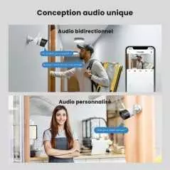 Caméra Wi-Fi extérieur Tenda CT6 2K enregistrement audio couleur résistant aux intempéries détection humaine