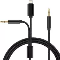 Câble audio auxiliaire 2 en 1 pour iOS et Android