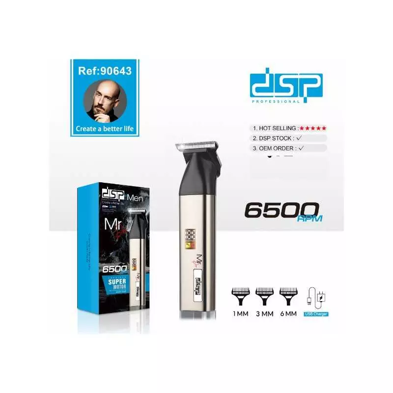 Tondeuse à Cheveux DSP 90643 Tondeuse Rechargeable USB Charging