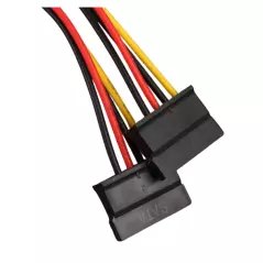 Cable d'alimentation IDE mâle à double SATA 15.5 cm pour disques durs SATA et lecteurs CD ROM