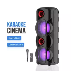 Haut parleur Bluetooth sans fil haute puissance 80W, caisson de basses Portable son Surround 360 stéréo avec micro à distance