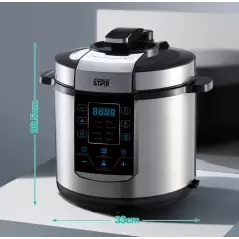 Autocuiseur électrique WINNINGSTAR ST-9303 multi-usages en acier inoxydable 6 litres led