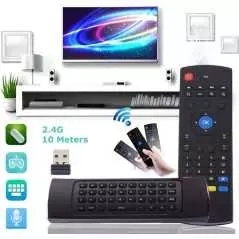Télécommande sans Fil A Distance (QWERTY) YFish Air Mouse 2.4G MX3 Clavier Mini Remote Contrôle Infrarouge