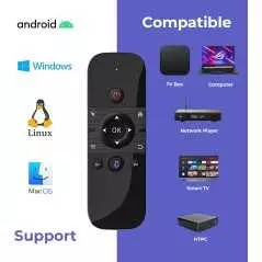 Télécommande Clavier Souris Leyf M8 Air Contrôleur Clavier avec Gyroscope 6 Axes pour Android TV Box