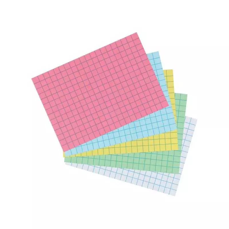 Paquets 100 Fiches bristol, A5, quadrillé