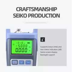 Testeur de câble à fibre optique FTTH Connexions SC/LC/ST/FC Compteur de puissance optique OPM -50 ~ + 26dBm