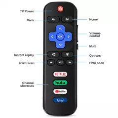 Télécommande pour Roku TV Compatible avec TCL Roku Hisense Onn Sharp Element witchhouse Philips Roku Smart TV