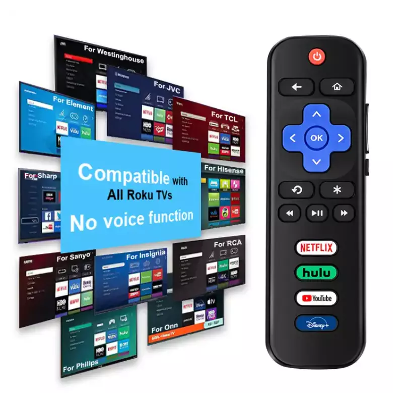 Télécommande pour Roku TV Compatible avec TCL Roku Hisense Onn Sharp Element witchhouse Philips Roku Smart TV