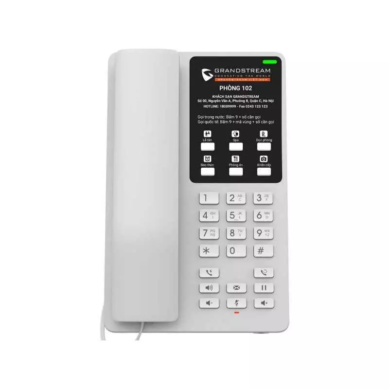 Téléphone IP GRANDSTREAM GHP620 pour l'hôtellerie avec 2 lignes SIP 2 appels simultanés, audio HD