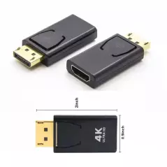 Displayport mâle à HDMI femelle connecteur de port d'affichage DP à HDMI Mini taille Ultra 4K 1080p