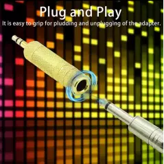 Adaptateur Audio stéréo, connecteur Jack 3.5/6.35MM vers femelle, convertisseur de prise Audio