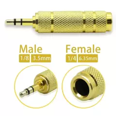 Adaptateur Audio stéréo, connecteur Jack 3.5/6.35MM vers femelle, convertisseur de prise Audio