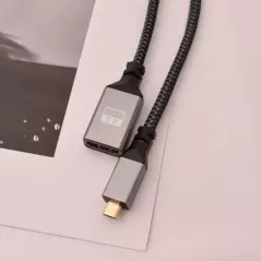 Câble en aluminium CA-195 4K 60Hz Mini HDTV vers HDTV femelle HDR 3D 18Gbps Compatible avec Camera caméscope