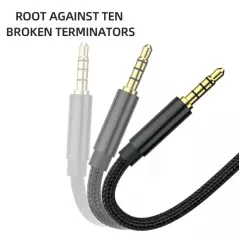 Câble d'extension Audio stéréo ZJ001MR 3.5mm, câble Jack Aux 3.5mm pour écouteurs de voiture, haut-parleur