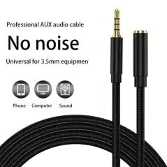 Câble d'extension Audio stéréo ZJ001MR 3.5mm, câble Jack Aux 3.5mm pour écouteurs de voiture, haut-parleur