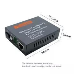 Convertisseur de média à Fiber optique 100M HTB 3100 20km convertisseur TX1310/RX1550nm SC Ethernet pour données