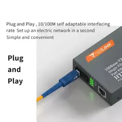 Convertisseur de média à Fiber optique 100M HTB 3100 20km convertisseur TX1310/RX1550nm SC Ethernet pour données