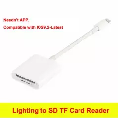 Adaptateur de lecteur de carte 2 en 1 pour iPhone USB-C transfert de photos TF SD vers téléphone