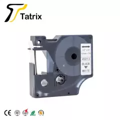 Ruban d'étiquettes pour imprimante 45013, 12mm, noir sur blanc, cartouche pour étiquette 45013, pour DYMO labo manager