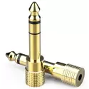 Adaptateur stéréo Jack 6.35MM, 1/4, 3.5MM vers 1/8 MM, femelle