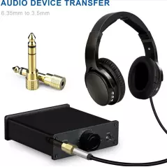 Adaptateur stéréo Jack 6.35MM, 1/4, 3.5MM vers 1/8 MM, femelle