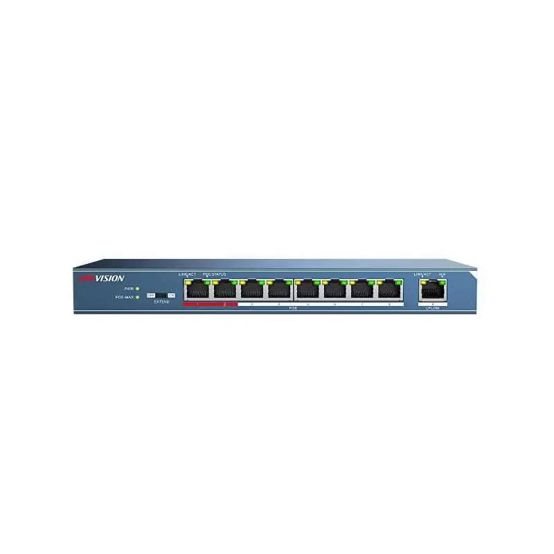 Switch Hikvision DS-3E0109P-E/M Fast Ethernet non administré 8 ports 5mp