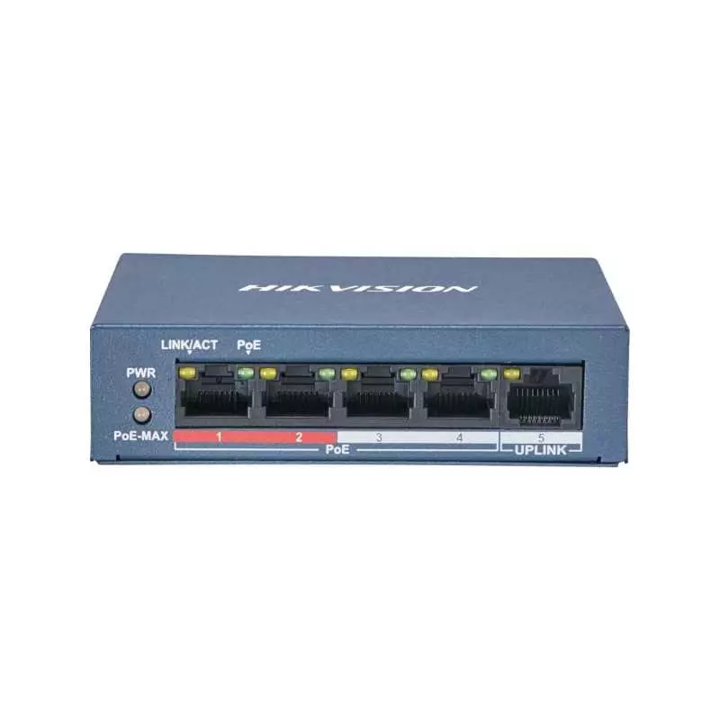 Switch Hikvision DS-3E0105P-E/M Fast Ethernet 4 ports 5mp