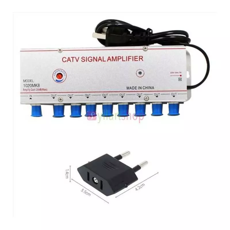 Amplificateur de Signal vidéo de télévision numérique, câble CATV 1 en 8 sorties JMA 1020MK8
