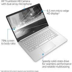 Ordinateur portable HP 15S-FQ5004NIA Intel Core i3-1215U 12th gen RAM 4Go SSD 256Go ecran 15.6 pouce HD LED Argent