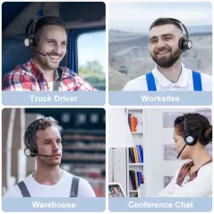 Casque Bluetooth sans fil NewBee BH60 avec microphone pour réunions en ligne