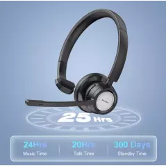 Casque New Bee BH60 | Micro Anti-Bruit CVC 8.0 & Dongle USB (V5.0) | Réunions & Call Center