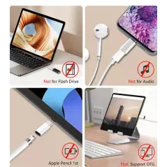 Adaptateur Lightning vers USB-C pour iPhone 15/15 Pro/15 Pro Max/15 Plus IPad