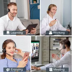 Casque filaire avec Microphone NewBee H361 pour Professionnel Téléphone Ordinateur