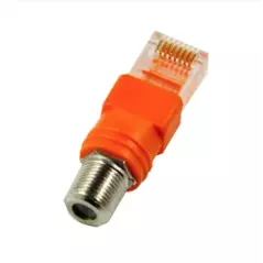 Connecteur RF femelle à RJ45 mâle Type RG6, coupleur à baril Coaxial