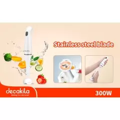 Mixeur Plongeant a 2 Vitesses DECAKILA KEJB025W, 300W, Blanc
