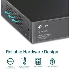 Switch Gigabit TP-Link TL-SG1428PE 28 ports 10/100/1000 Mbps dont 24 ports PoE+ (+ 2 ports SFP 1 Gbit/s)