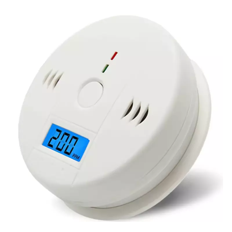 Alarme de monoxyde de carbone blanc alimentée par batterie