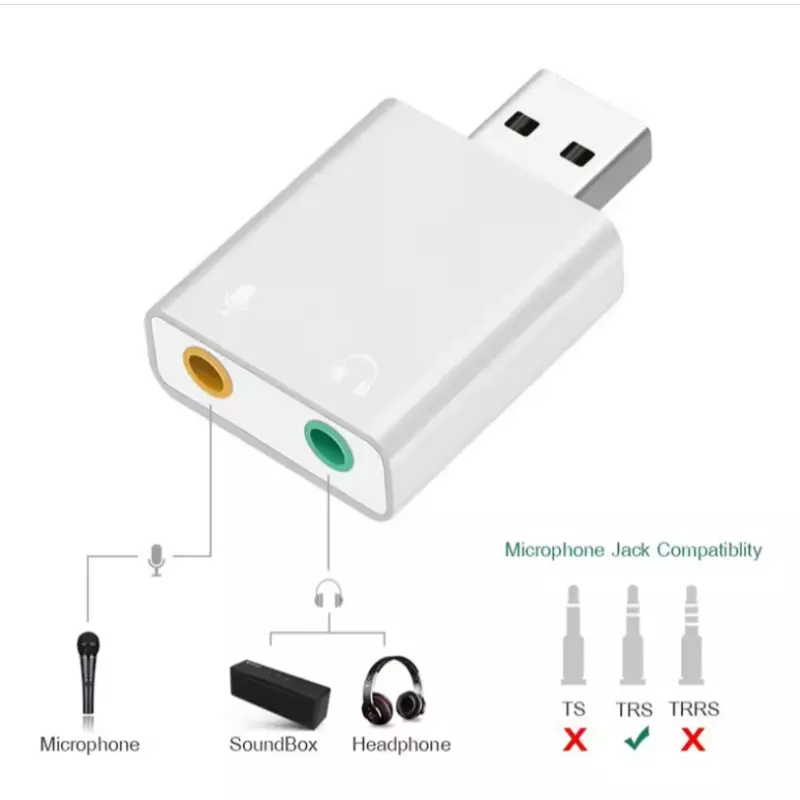 Carte son stéréo externe 3D virtuelle 7.1 canaux