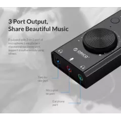 Carte son stéréo micro haut-parleur casque prise audio 3.5mm interrupteur muet réglage du Volume