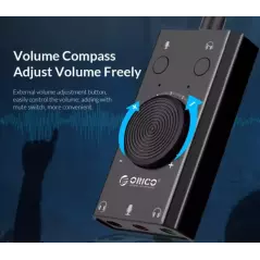 Carte son stéréo micro haut-parleur casque prise audio 3.5mm interrupteur muet réglage du Volume