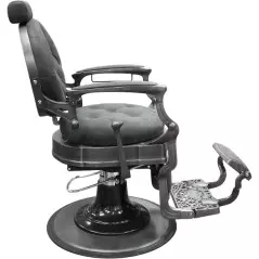 Fauteuil de barbier rétro vintage  RS-BC8799QH de luxe inclinable et rotatif pour salon de coiffure gris