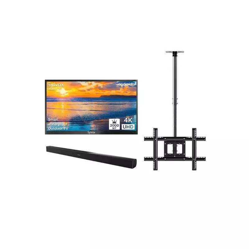 Support téléviseur plafonnier D03 pivotable de 42 a 75 pouces