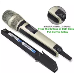Microphones sans fil karaoké SKM9000B UHF Performance DJ avec 1 récepteur 2 microphones