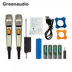 Microphones sans fil karaoké SKM9000B UHF Performance DJ avec 1 récepteur 2 microphones