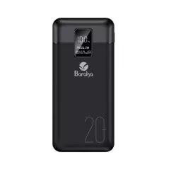 Power Bank BRK-PB77 BRK-PB77 20000mAh Noir Avec 1 Entrée Type-C Et 2 Sorties USB & Type-C + 2 Sorties Cable Type-C & Lightning