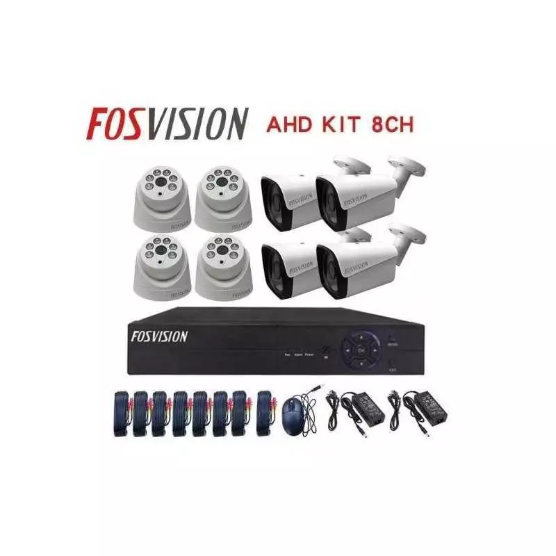 Kit vidéosurveillance Analogique Fosvision 8 caméras Avec Fil