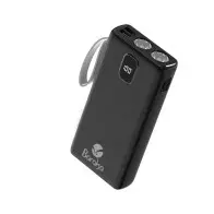 Power Bank Baraka BRK-PB23 Noir 20000mAh Noir Avec 1 Entrée Type-C Et 2 Sorties USB + Torche