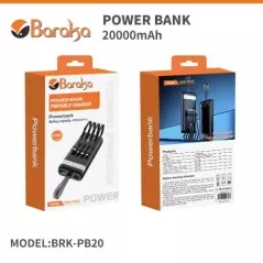 Power Bank Baraka BRK-PB20 Noir 20000mAh Noir