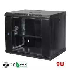 Coffret informatique 9U emplacement ventilo et multiprise 530x400mm
